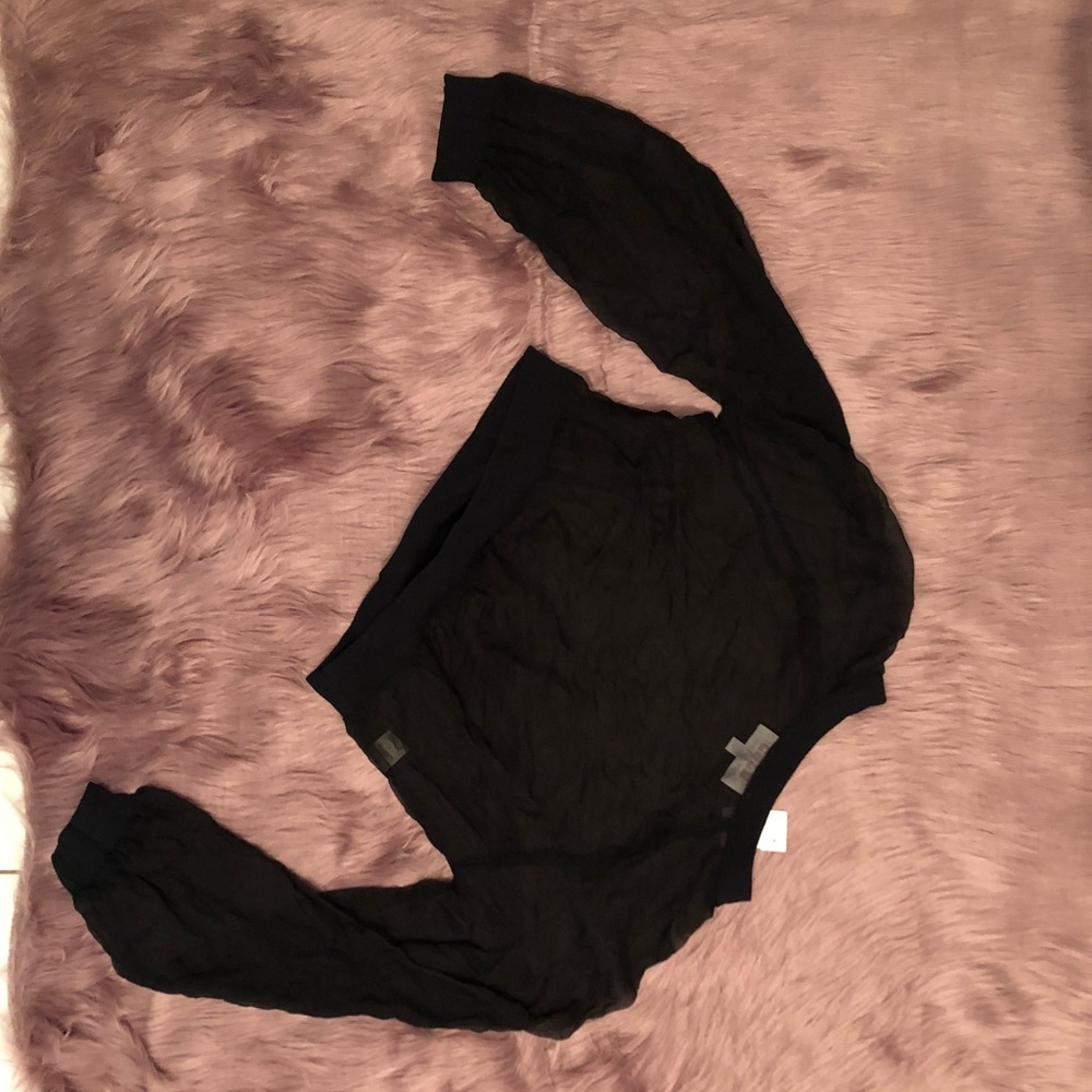 Stone cold fox mesh black sweater